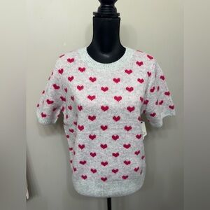 NWT CeCe Women’s Gray and Pink Knit Sweater M